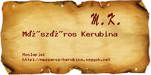 Mészáros Kerubina névjegykártya